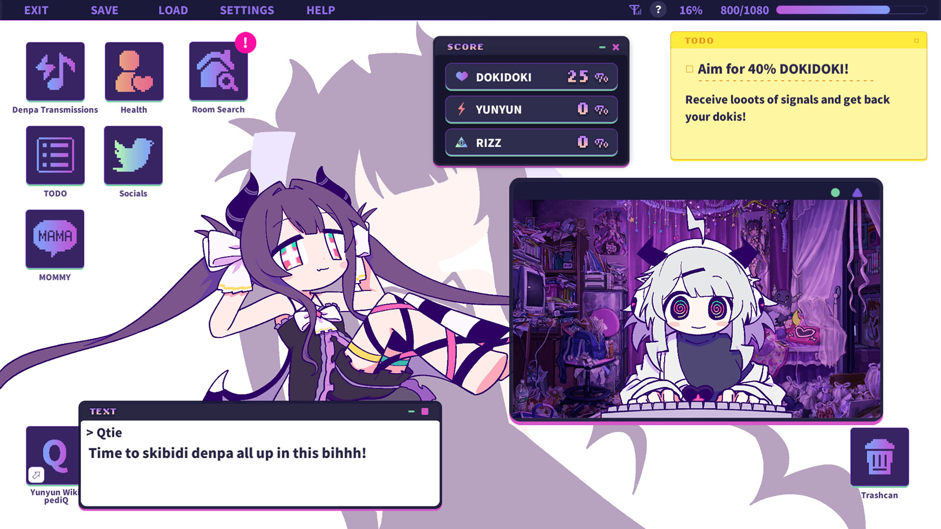 Скриншот: Yunyun Syndrome!? Rhythm Psychosis