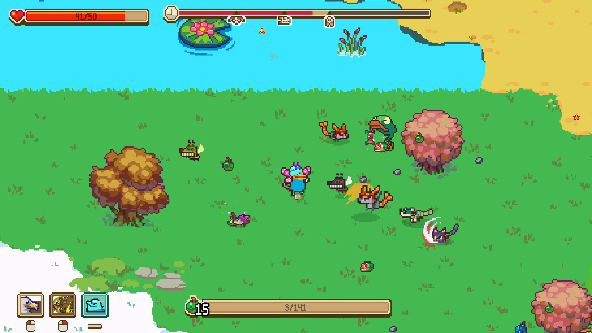 Скриншот: Everything is Crab: The Animal Evolution Roguelite