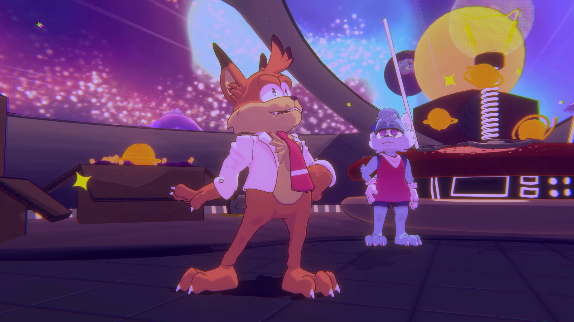 Скриншот: Bubsy 4D