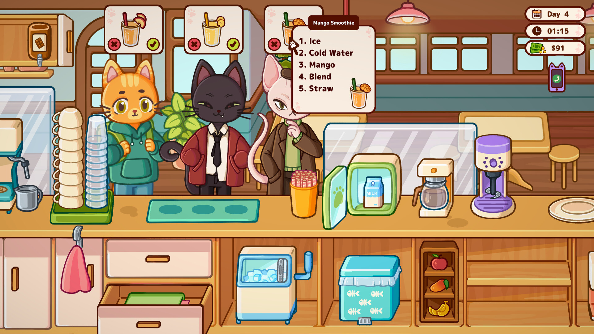 Скриншот: Cats & Cups