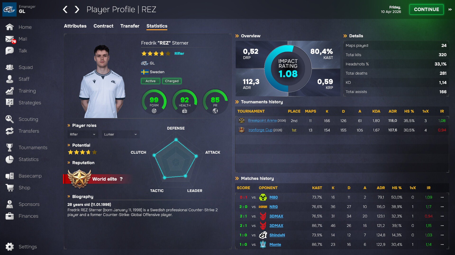 Скриншот 25: Esports Manager 2026