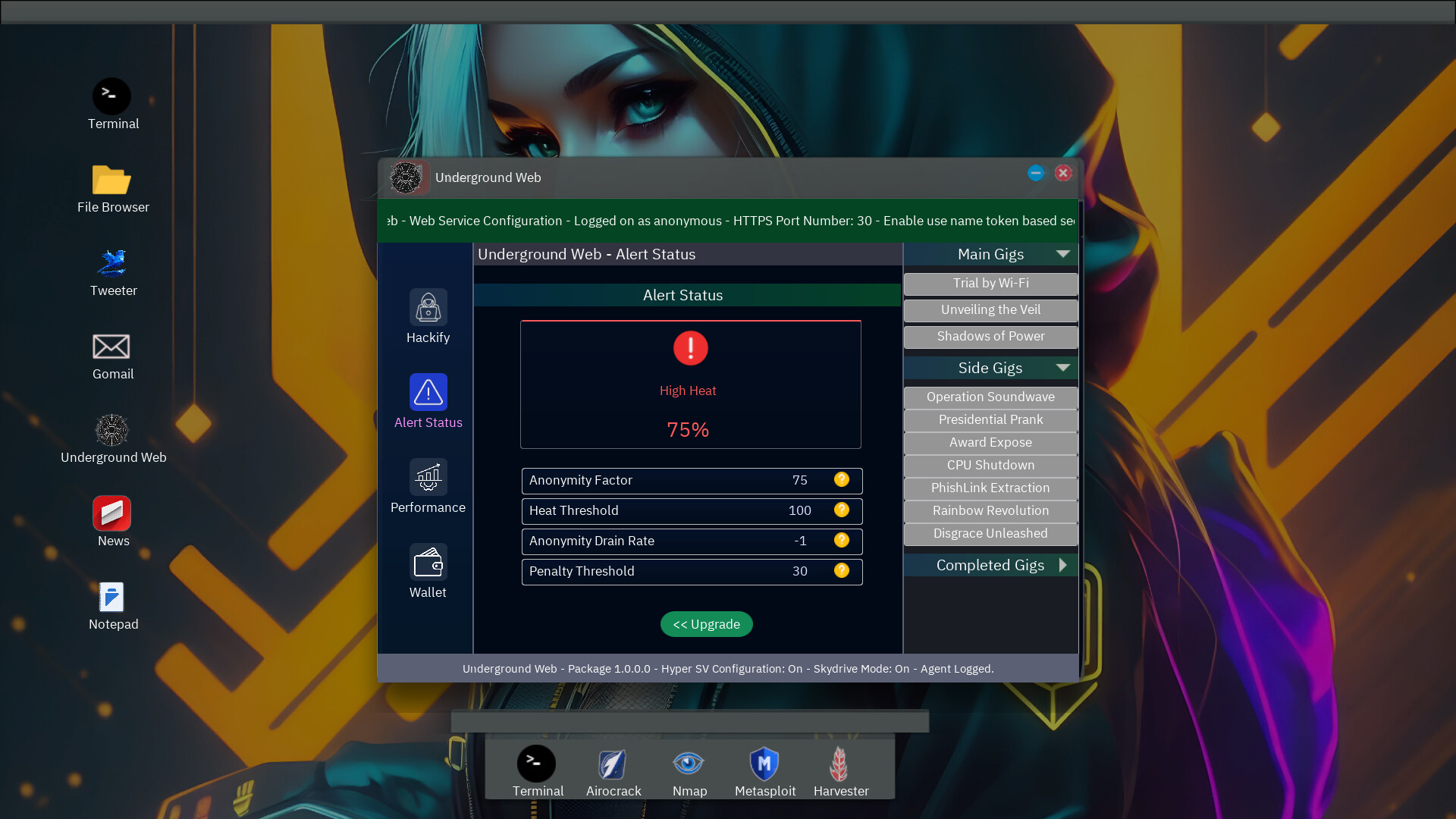 Скриншот: Anonymous Hacker Simulator