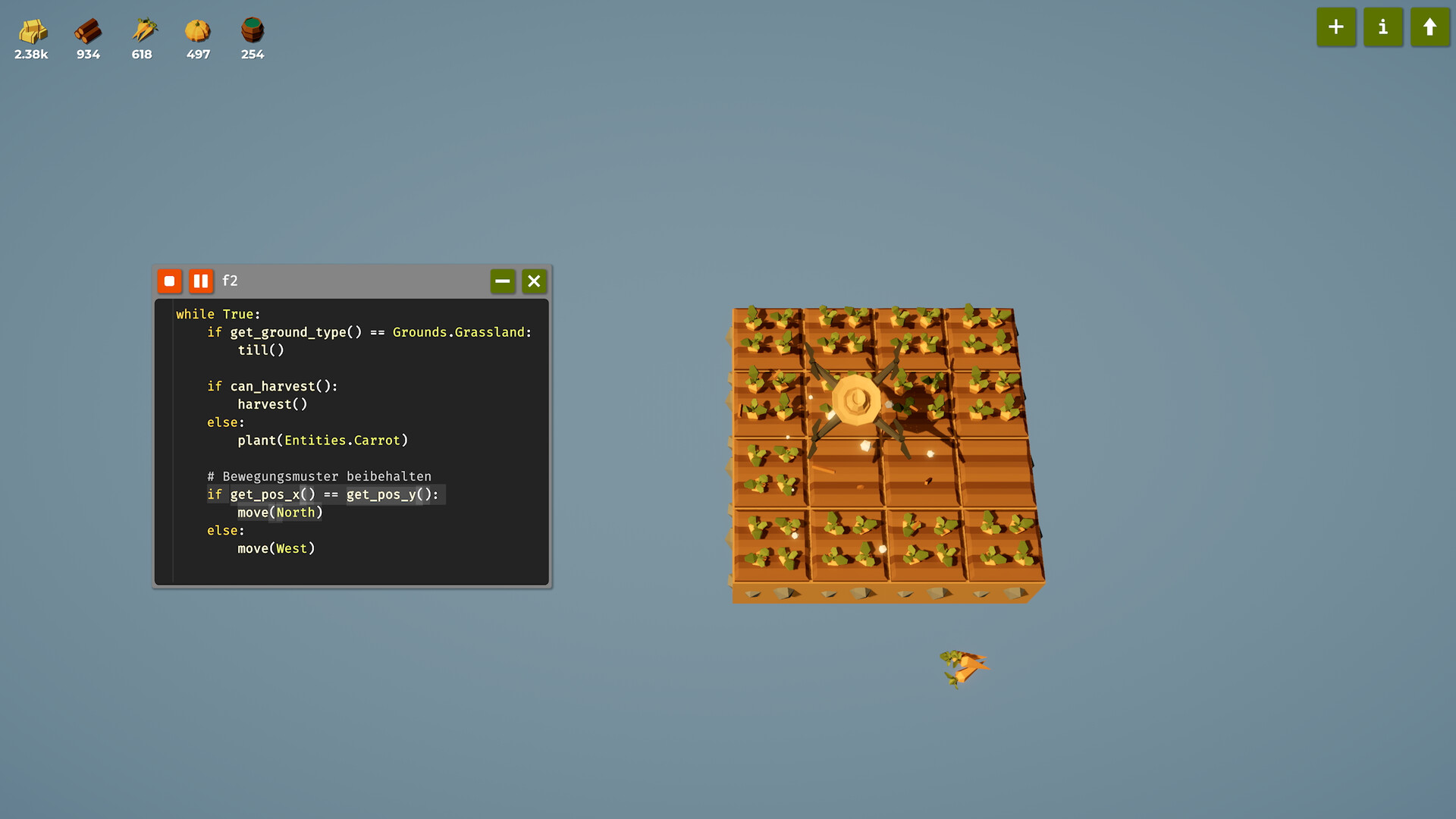 Скриншот: The Farmer Was Replaced