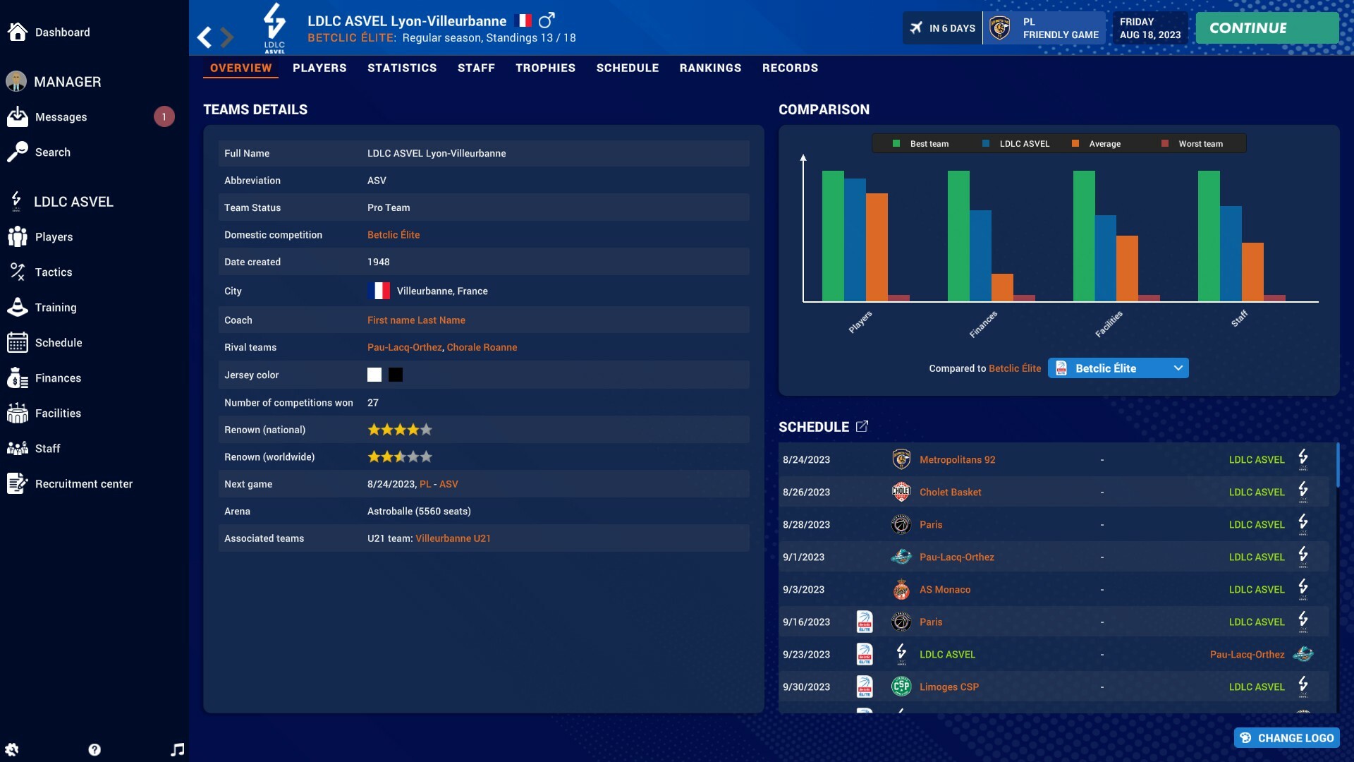 Скриншот: Pro Basketball Manager 2024