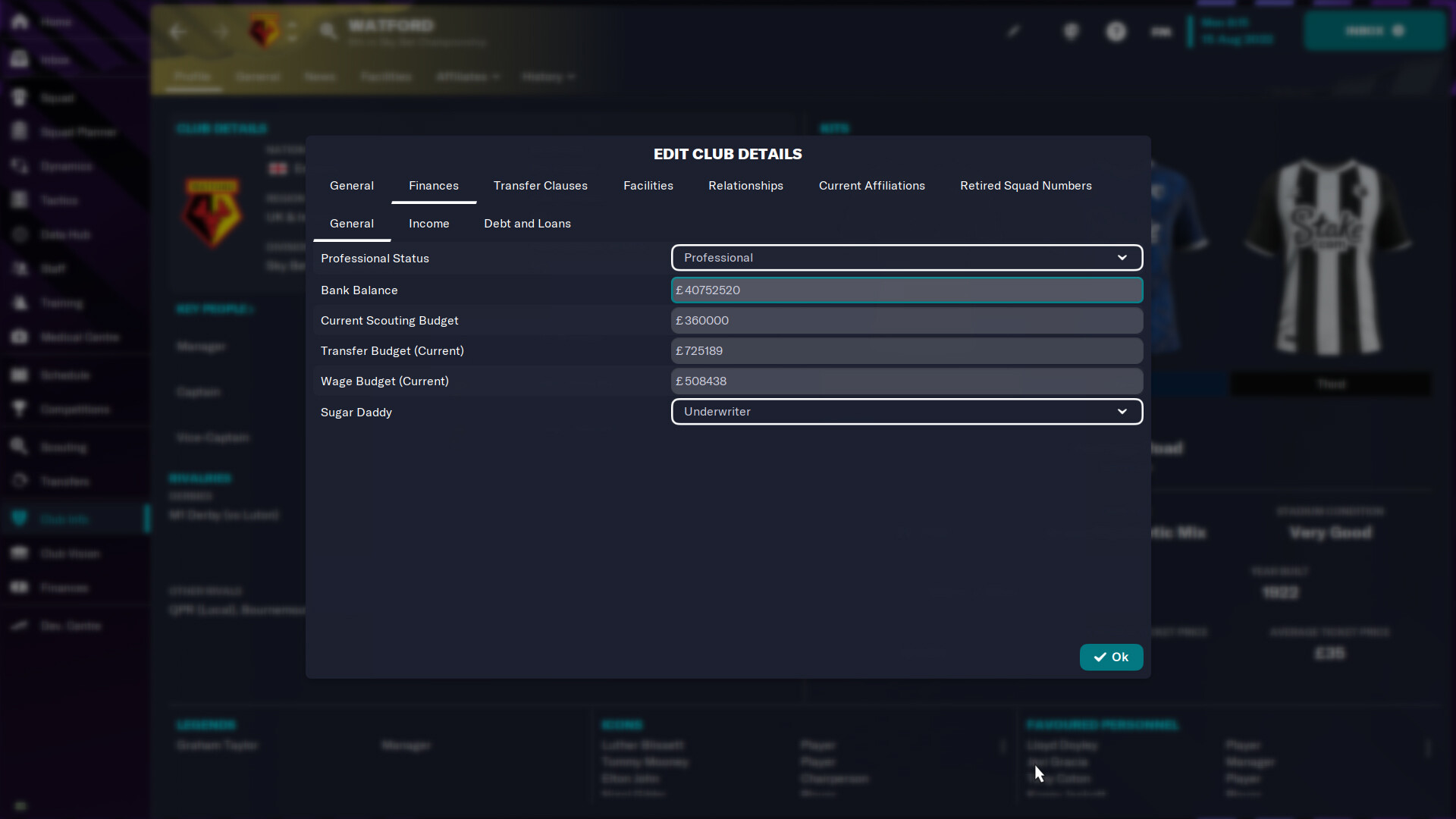 Скриншот: Football Manager 2023 In-game Editor