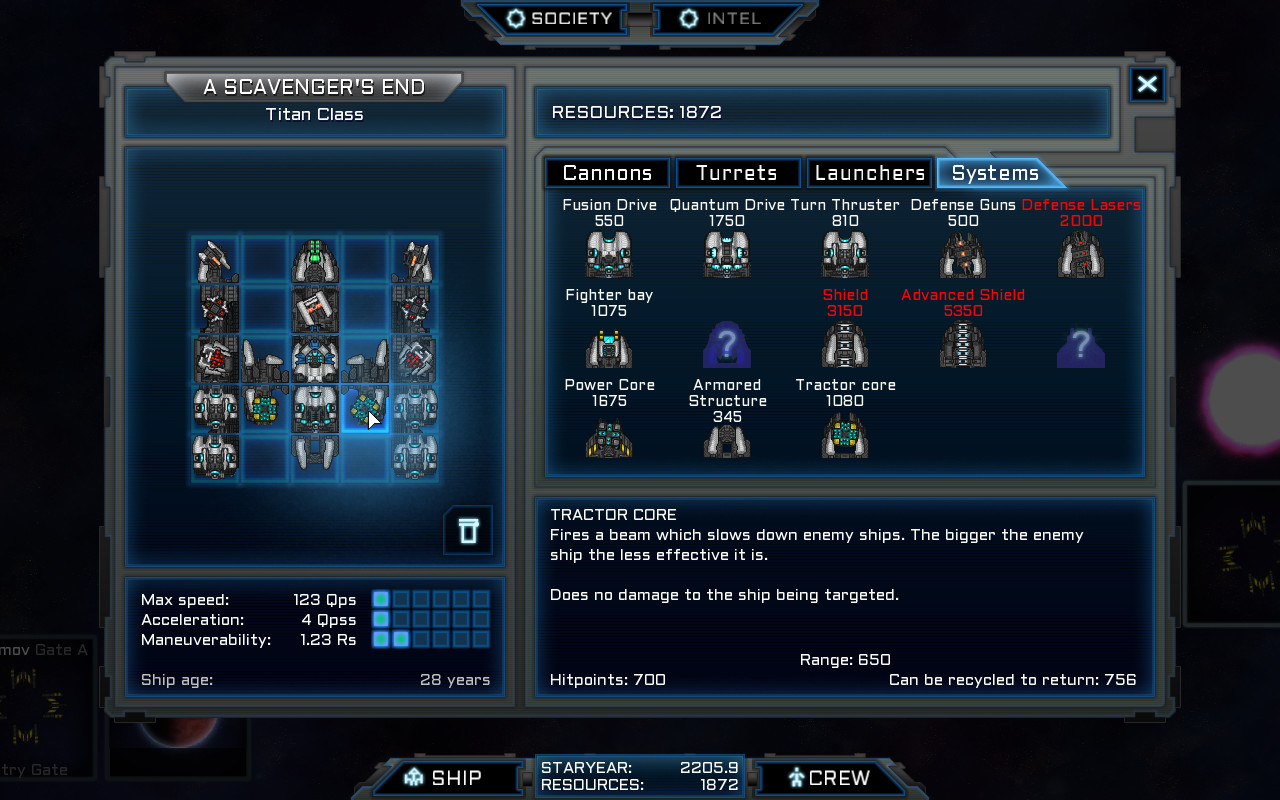 Скриншот: Voidship: The Long Journey